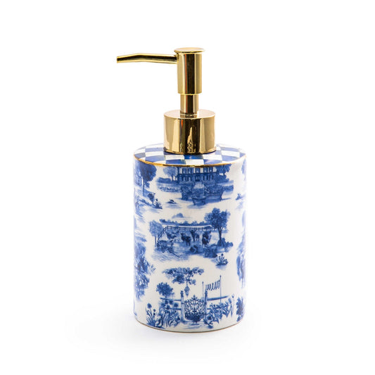 Royal Toile Soap Dispenser by Mackenzie-Childs - |VESIMI Design|