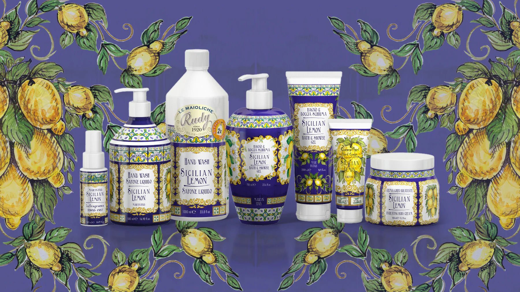 Rudy Profumi Sicilian Lemon Body Cream - |VESIMI Design| Luxury and Rustic bathrooms online