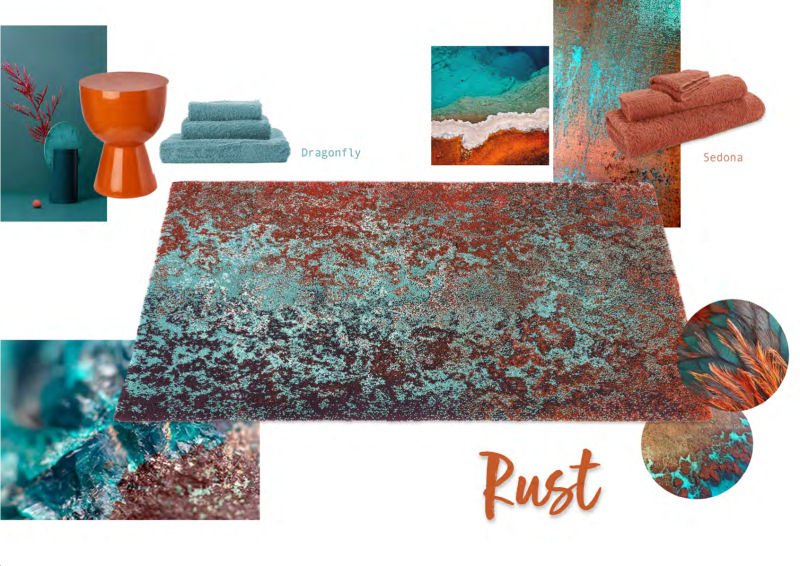RUST Egyptian Cotton Bathroom Rug - |VESIMI Design| Luxury and Rustic bathrooms online
