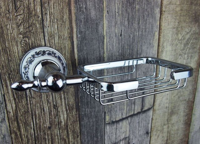Rustic Bathroom Accessories - Soap Holder Lavande Chrome - |VESIMI Design| Luxury and Rustic bathrooms online