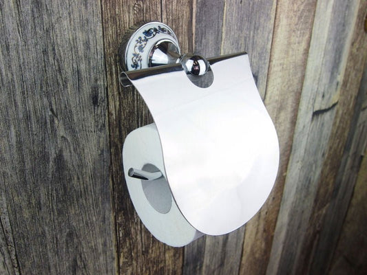 Rustic Bathroom Accessories - Toilet Paper Holder Lavande Chrome - |VESIMI Design| Luxury and Rustic bathrooms online