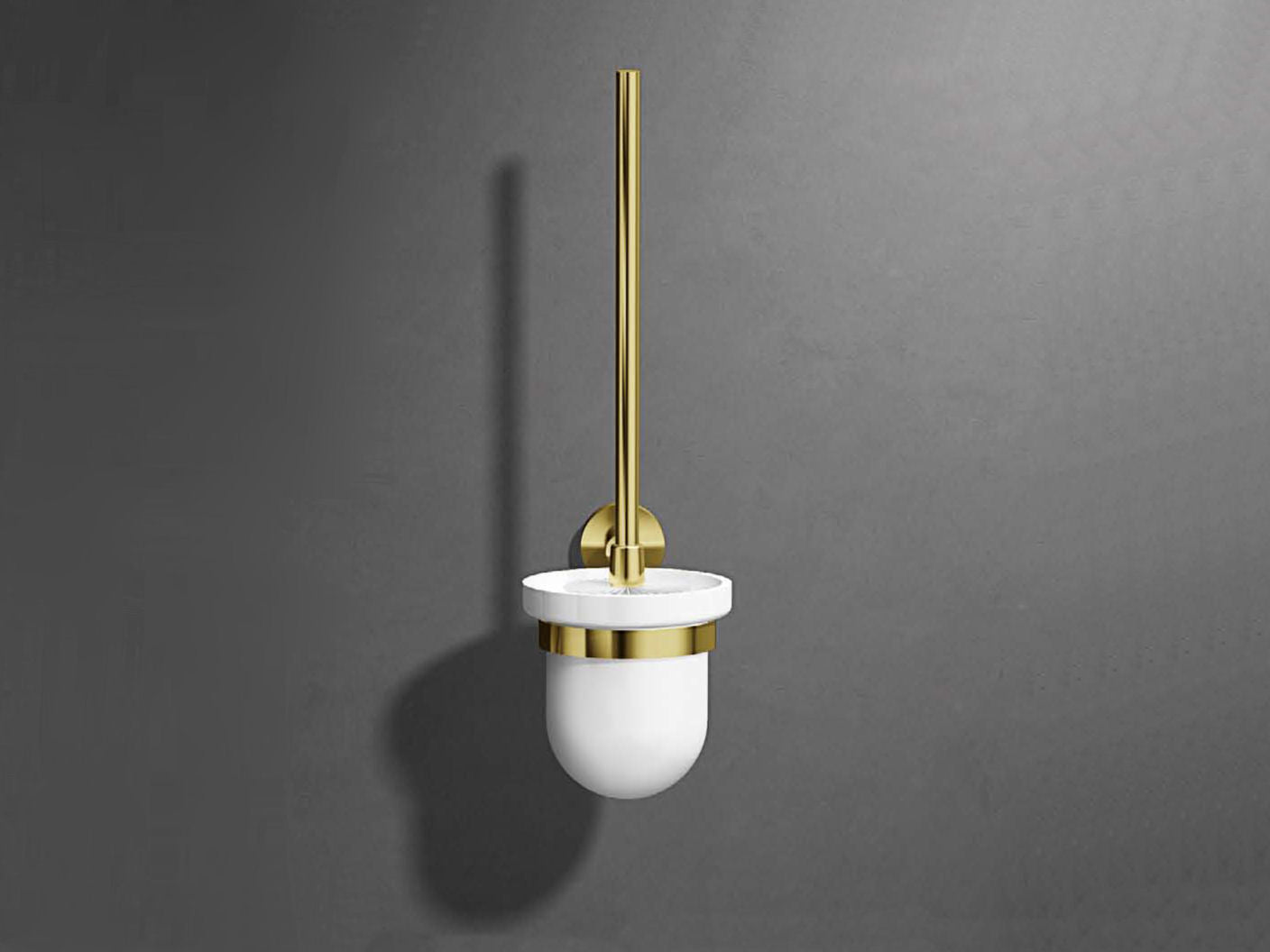 Satin Gold Opera Luxury WC Brush Holder - |VESIMI Design| Luxury and Rustic bathrooms online