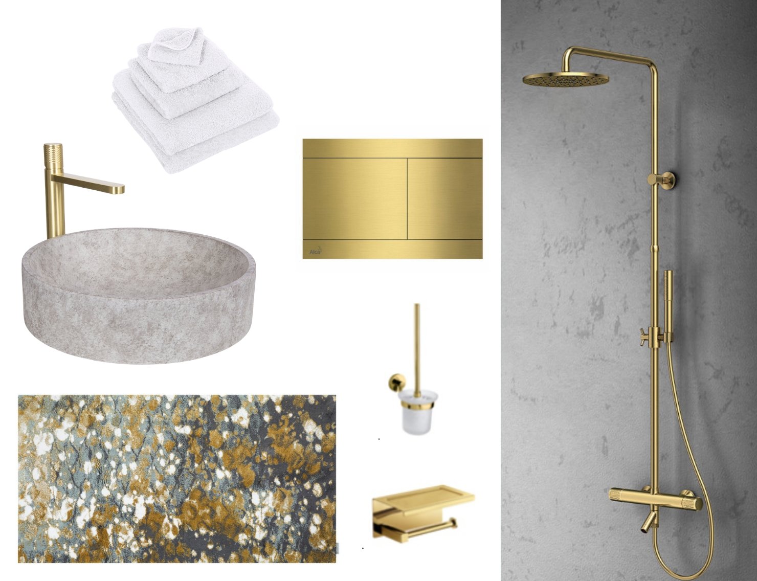 Satin Gold Towel Hook - |VESIMI Design| Luxury and Rustic bathrooms online