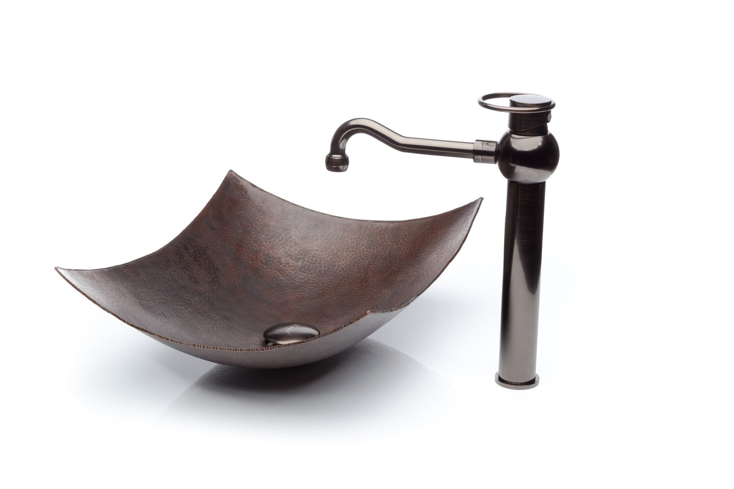 Sole Oil Rubbed Bronze Faucet with Industrial Copper Sink Combo Set - |VESIMI Design|
