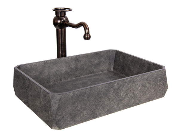 Sole ORB Faucet with Grey Concrete Sink - |VESIMI Design| Luxury Bathrooms & Deco