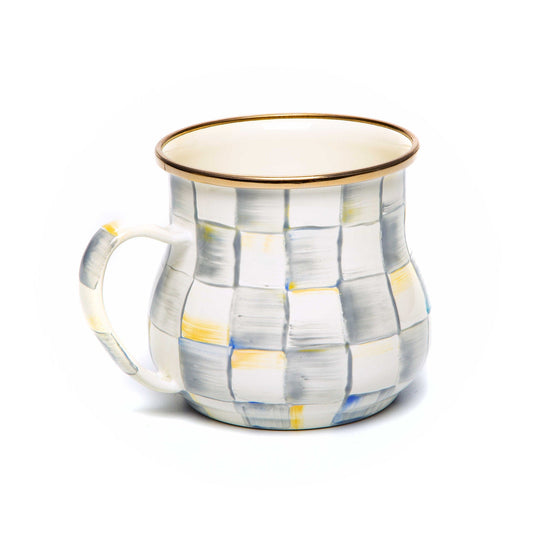 Sterling Check Enamel Mug by Mackenzie-Childs - |VESIMI Design|