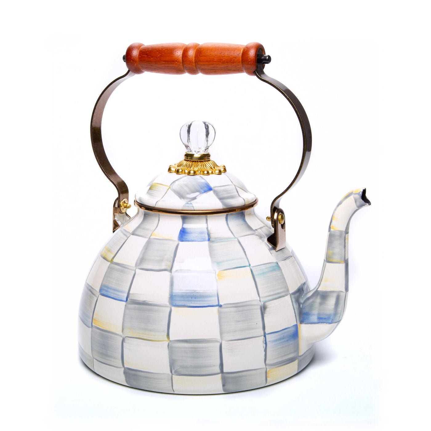 Sterling Check Enamel Tea Kettle - 2,84L - |VESIMI Design|
