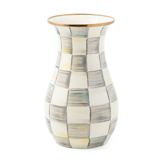 Sterling Check Tall Vase by MacKenzie-Childs - |VESIMI Design|