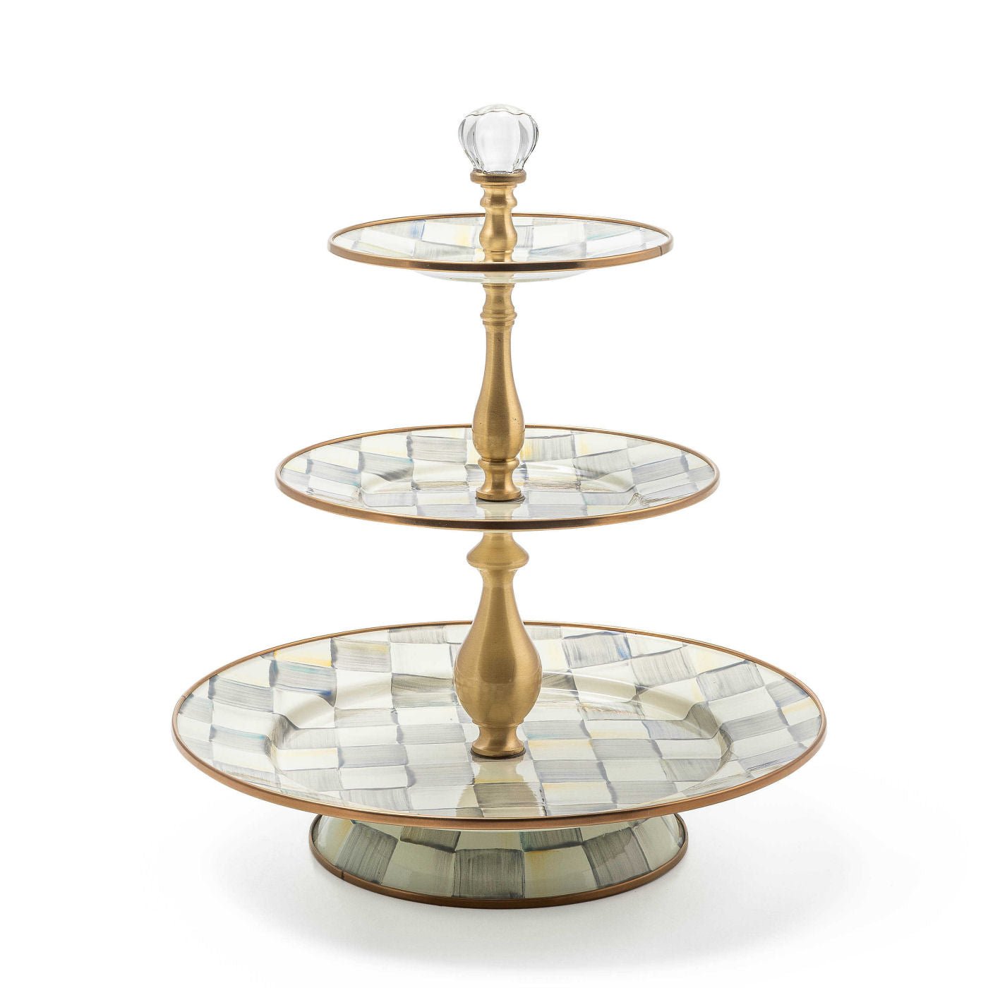 Sterling Check Three Tier Sweet Stand - |VESIMI Design|