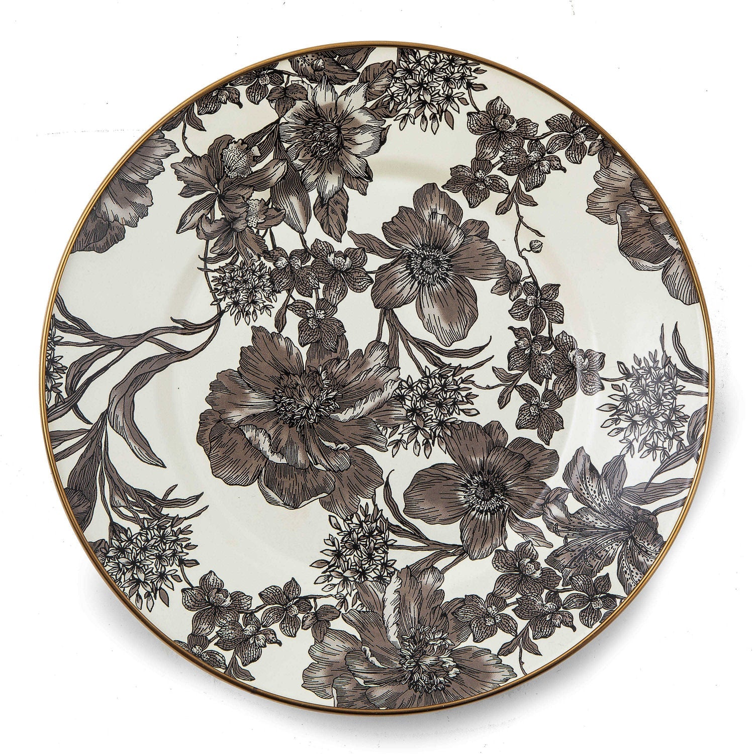 Sterling English Garden Enamel Dinner Plate - |VESIMI Design|