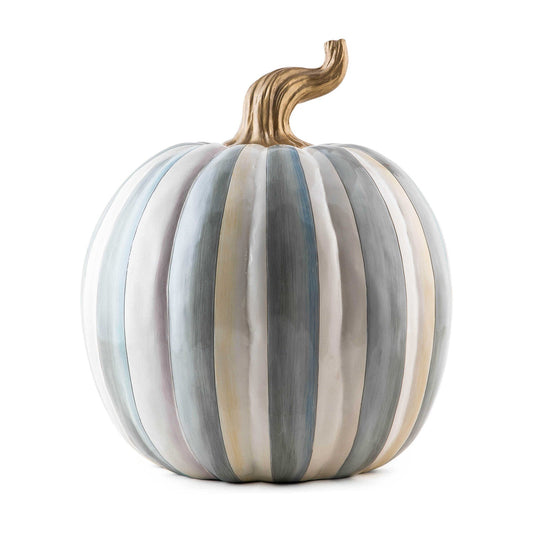 Sterling Stripe Pumpkin - Medium by Mackenzie-Childs - |VESIMI Design|