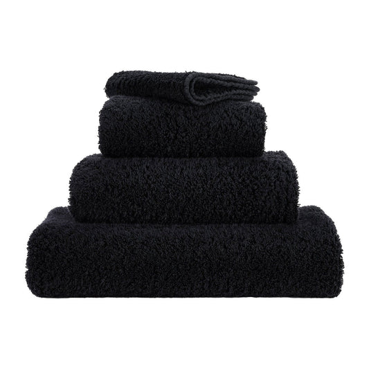 Super Pile Grey Bath Towels by Abyss & Habidecor | 990 Black - |VESIMI Design| Luxury and Rustic bathrooms online