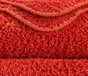 Super Pile Red Luxury Bath Towels by Abyss & Habidecor | 565 Flame - |VESIMI Design| Luxury and Rustic bathrooms online