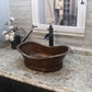 Tub Design Hand Hammered Copper Vessel Sink - |VESIMI Design| Luxury and Rustic bathrooms online