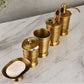 Unlacquered Solid Antique Brass Bathroom Accessories Set - |VESIMI Design| Luxury and Rustic bathrooms online
