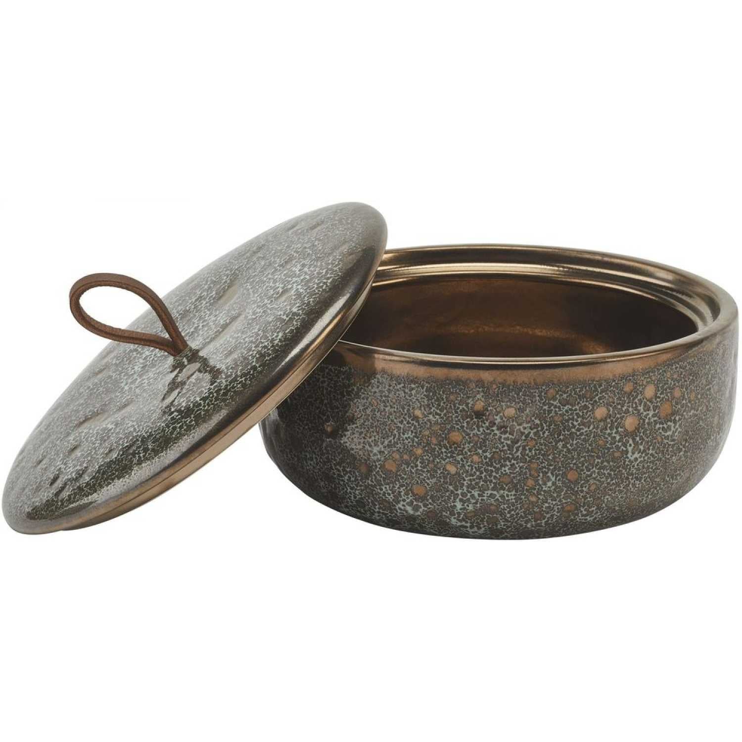 Vintage Bronze Bathroom Accessories - Bowl with Lid - |VESIMI Design| Luxury and Rustic bathrooms online