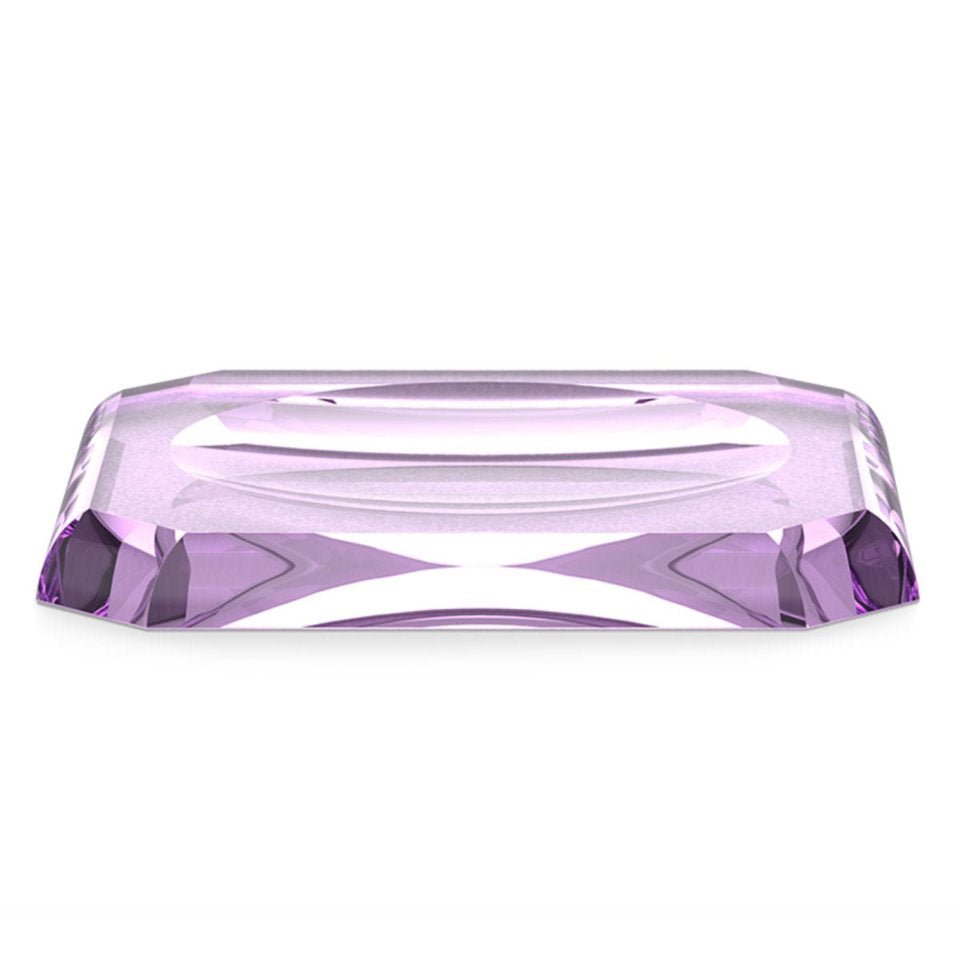 Violet Rectangular Crystal Glass Comb Tray Holder - |VESIMI Design|