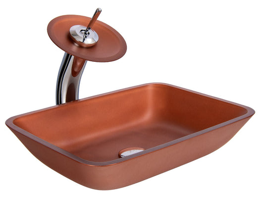 Waterfall® Faucet with Red Desert Basin - |VESIMI Design| Luxury Bathrooms & Deco