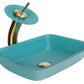 Waterfall® Faucet with Turquoise Blue Basin - Sink Combo Set - |VESIMI Design| Luxury Bathrooms & Deco