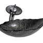 Waterfall® Leaf Metal Silver Sink Combo Faucet Set - |VESIMI Design| Luxury Bathrooms & Deco