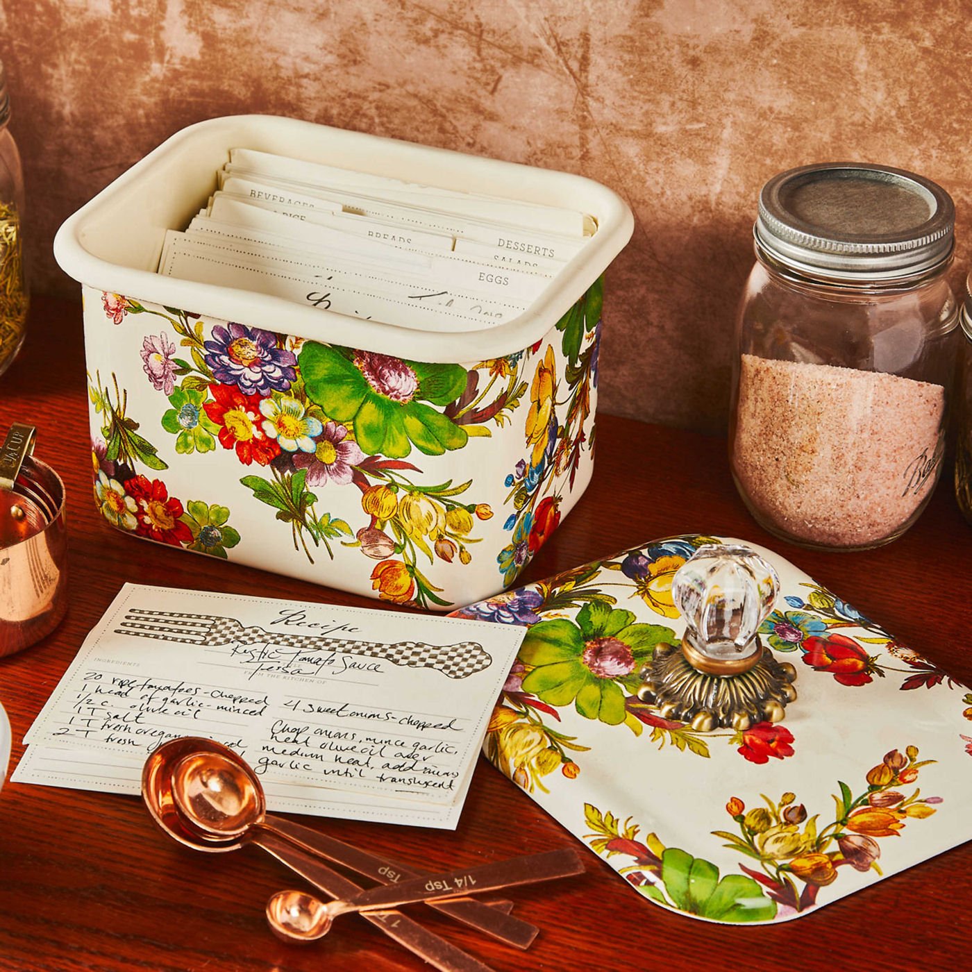 White Flower Market Recipe Box - |VESIMI Design|