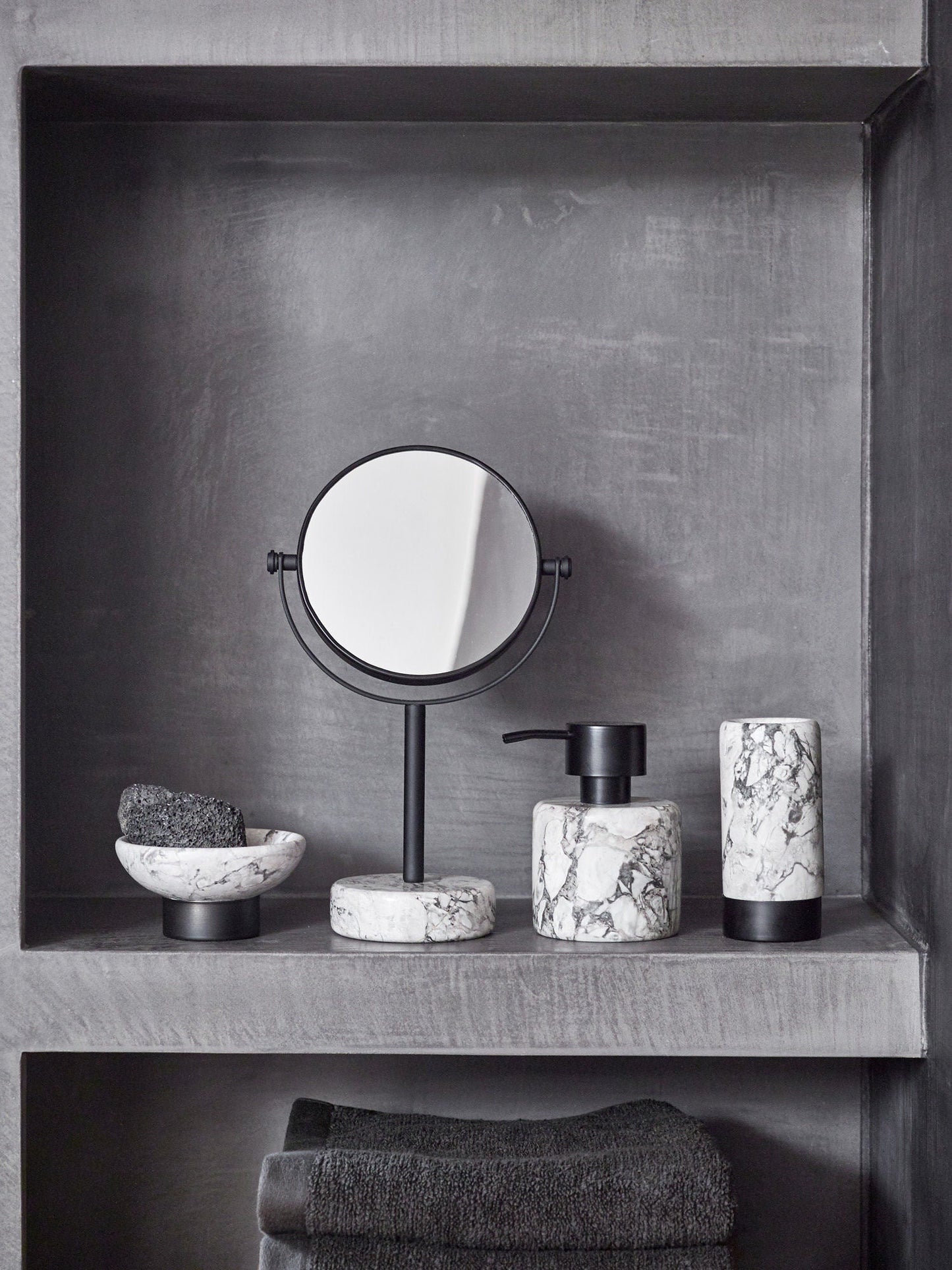 White Marble Design Bathroom Accessories - Cosmetic Mirror - |VESIMI Design| Luxury and Rustic bathrooms online
