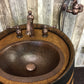 Widespread Antique Copper Basin Faucet - |VESIMI Design| Luxury and Rustic bathrooms online