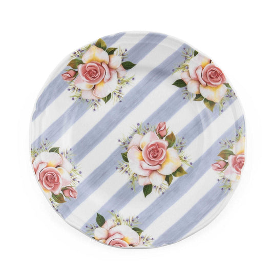 Wildflowers Dessert Plate Blue by Mackenzie-Childs - |VESIMI Design| Luxury and Rustic bathrooms online