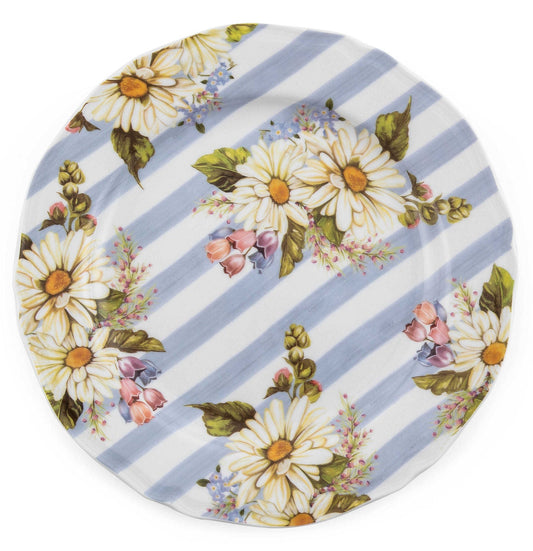 Wildflowers Porcelain Dinner Plate Blue by Mackenzie-Childs - |VESIMI Design| Luxury and Rustic bathrooms online